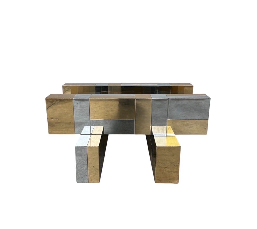 Paul Evans, Cityscape Chrome and Brass Coffee Table Base, 1960s (1 of 6)