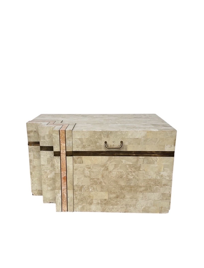 Maitland-Smith, Tessellated Stone Chest (1 of 7)