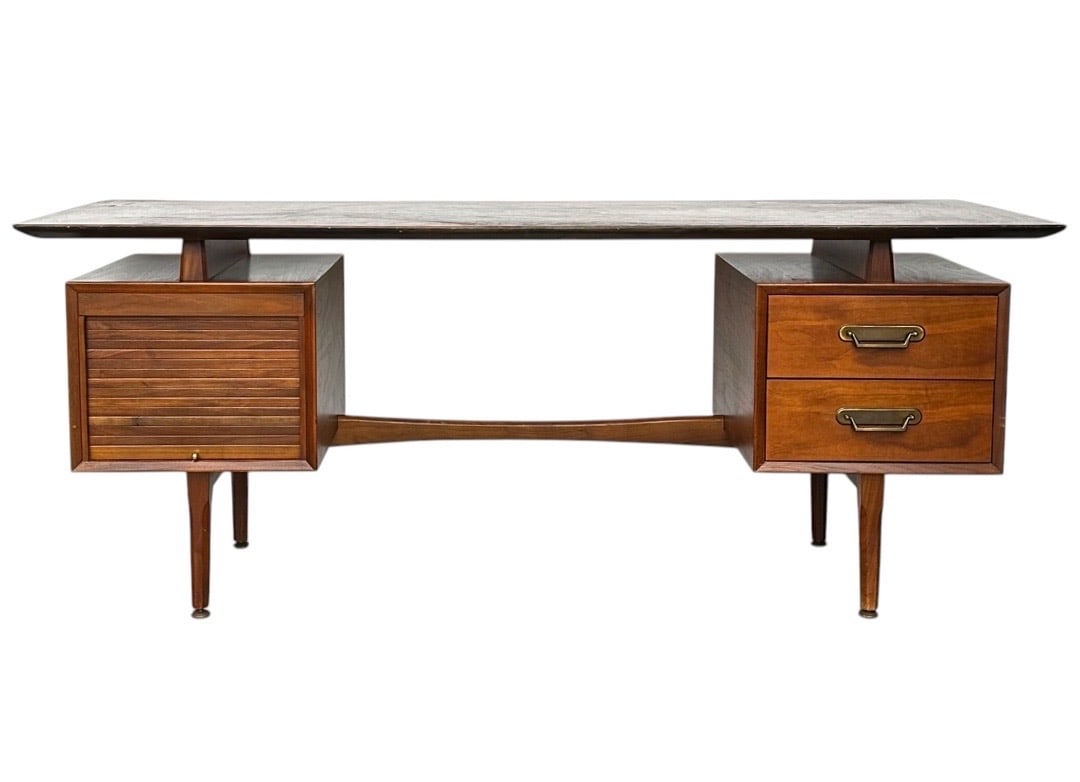 Myrtle Desk, Mid-Century Walnut Desk (1 of 8)