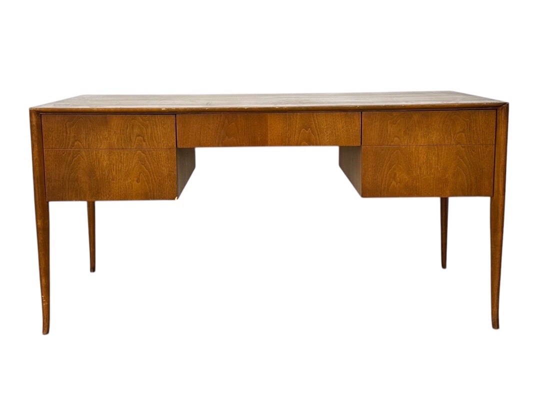 T.H. Robsjohn-Gibbings for Widdicomb, Executive Saber-Leg Desk (1 of 7)