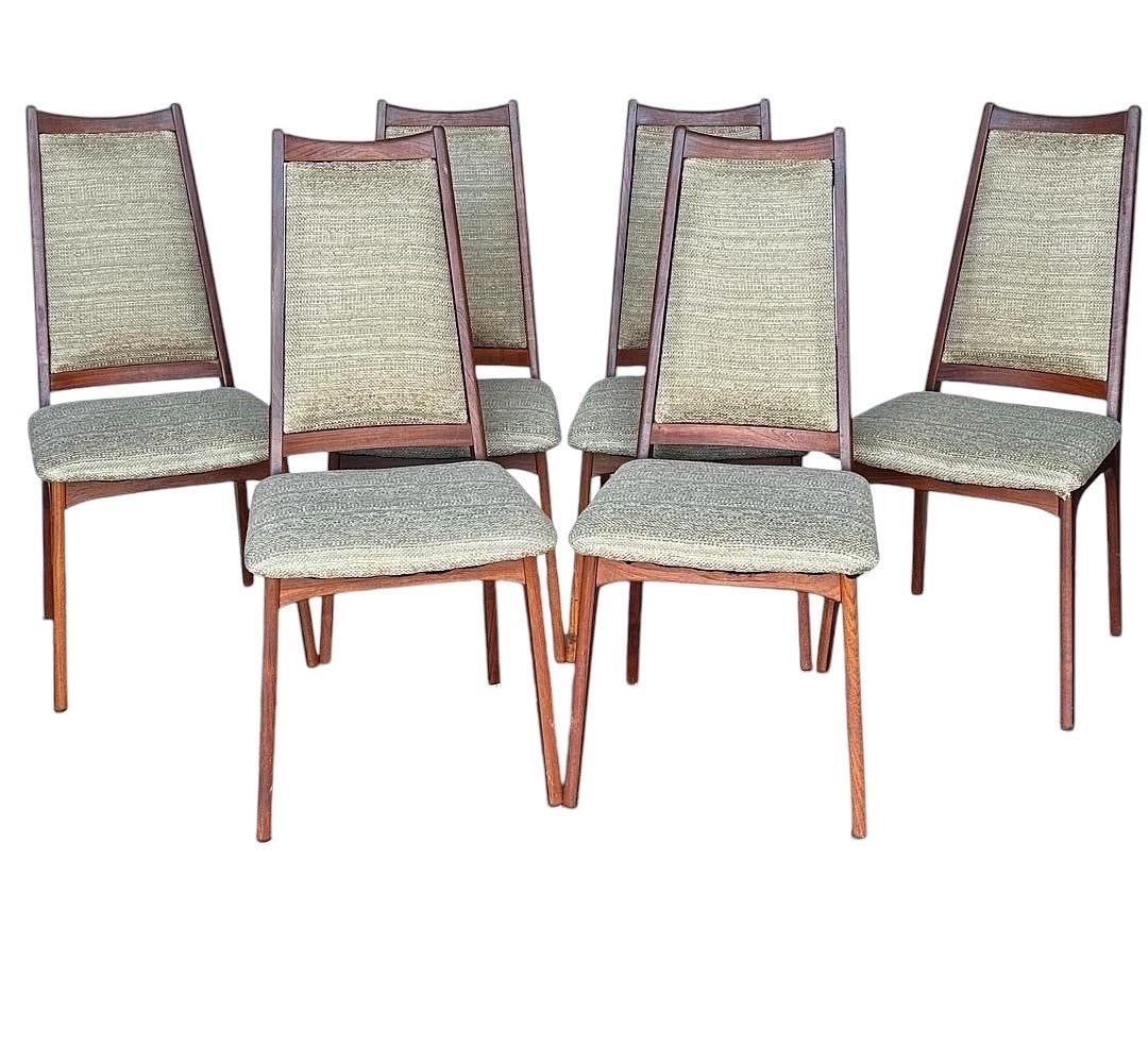 6 Danish High Back Dining Chairs (1 of 7)