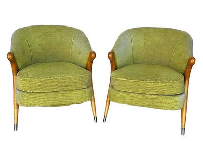 Karpen of California Mid Century Lounge Chairs, 1960's: Karpen of California Mid Century Lounge Chairs, 1960'sMeasures 30.5" tall 27" wide 32" deep seat height 18" seat depth 22"