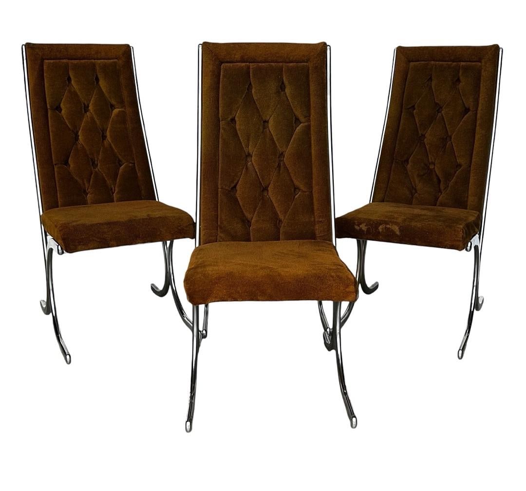 4 Milo Baughman for Howell, Chrome Dining Chairs (1 of 7)