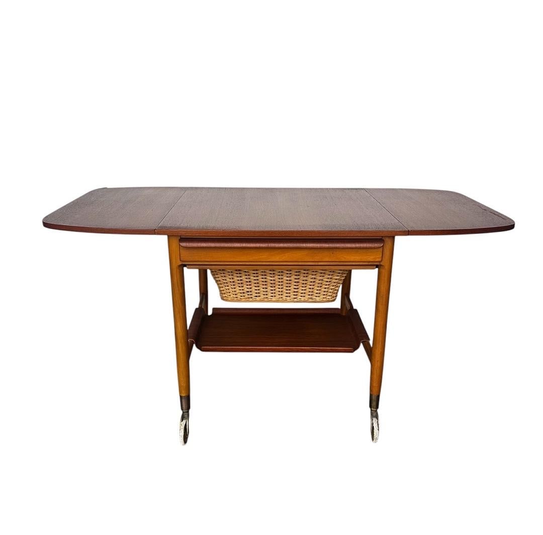 Bertil Fridhagen for Bodafors, Mid-Century Drop Leaf Sewing Table, Sweden 1960s (1 of 8)
