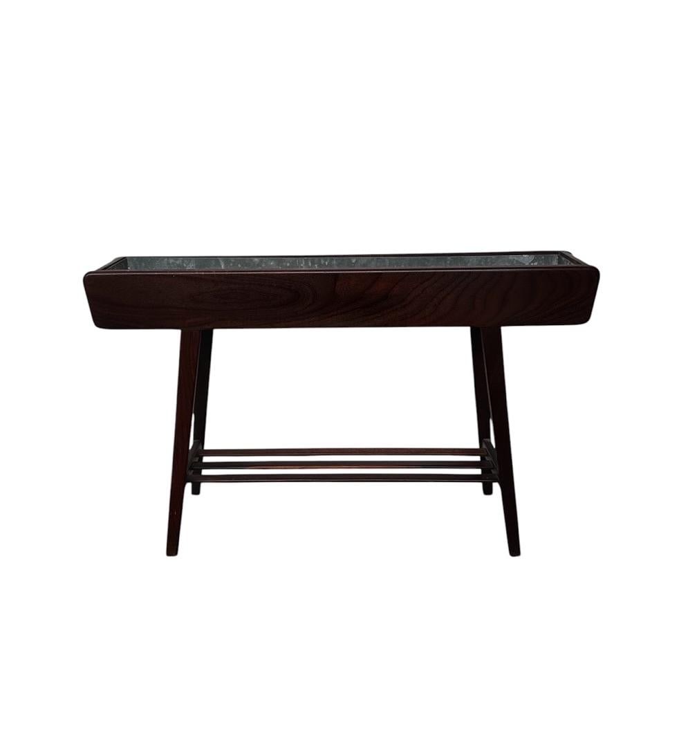 Brdr Dalsgaard for Illum Bolighus, Planter Jardiniere Stand, Denmark, 1950s: Brdr Dalsgaard for Illum Bolighus, Planter Jardiniere Stand, Denmark, 1950s. 24"H x 39"W x 8"D