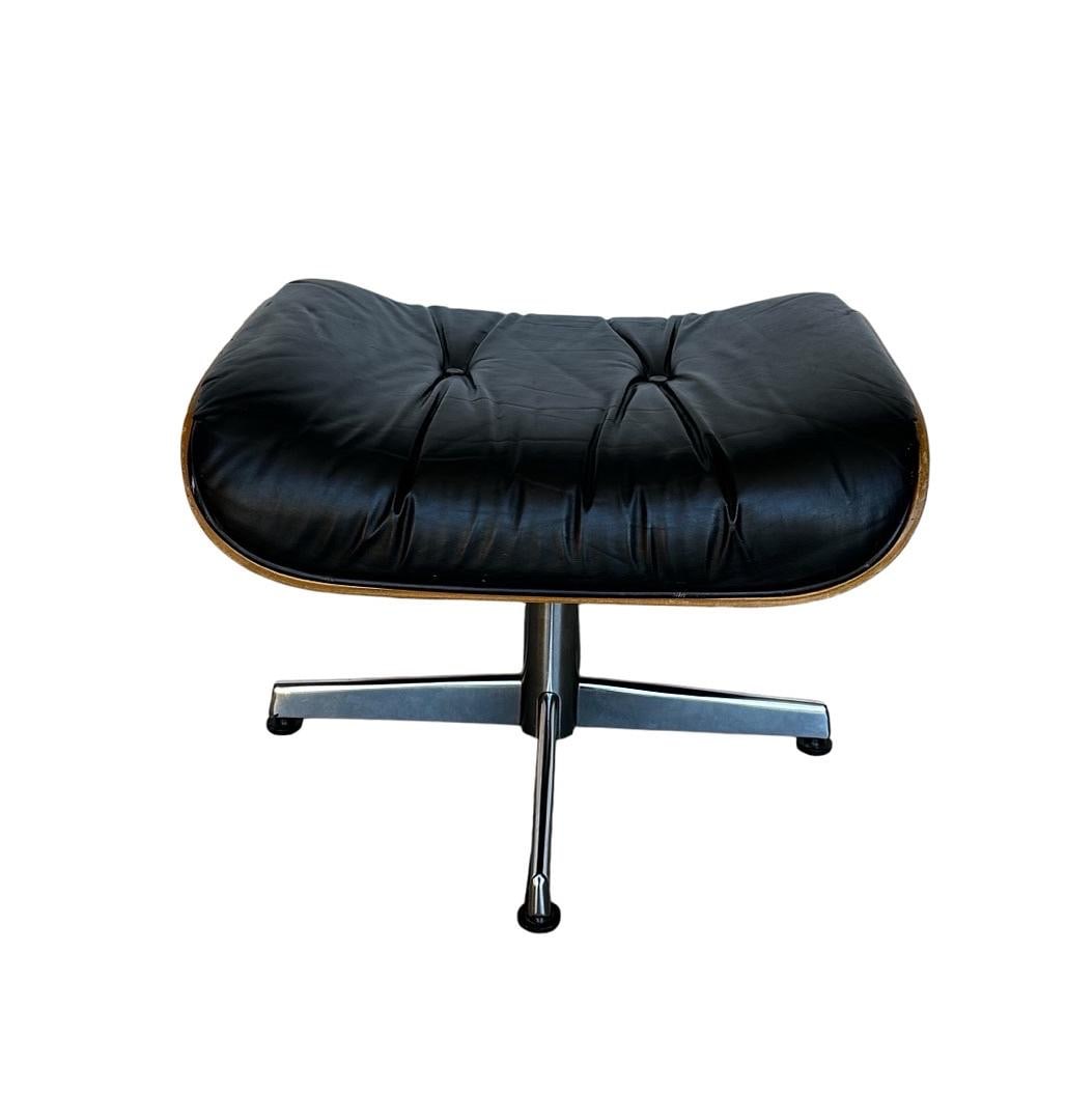 Charles and Ray Eames for Herman Miller, Brazillian Rosewood Ottoman: Charles and Ray Eames for Herman Miller, Brazillian Rosewood Ottoman. 17”H x 22.75”W x 20”D