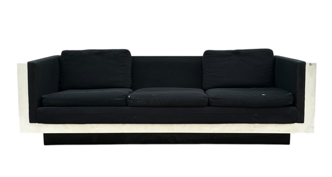 Space Age Fiberglass Sofa, 1970s: Space Age Fiberglass Sofa, 1970s. 24.5”H x 83”W x 32”D Seat: 16”H x 21”D
