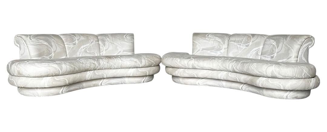 Adrian Pearsall, Kidney Shaped Sofas: Adrian Pearsall, Kidney Shaped Sofas. 30”H x 94”W x 34”D Seat: 17”H X 22”D