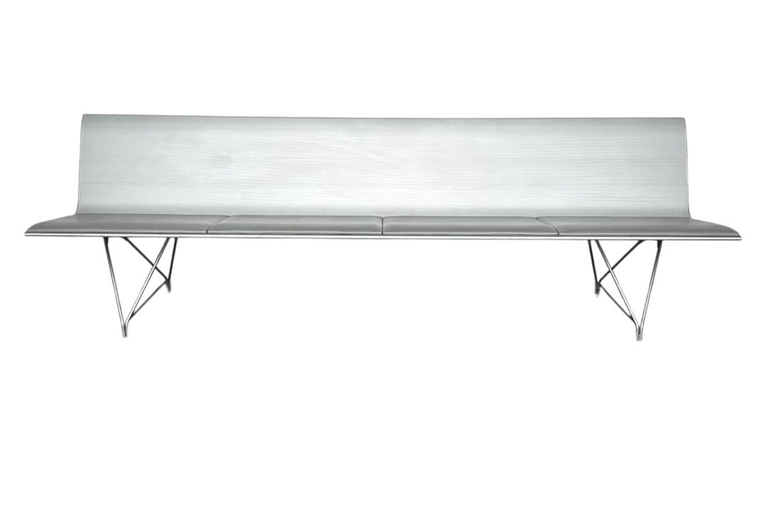 Davis Furniture, Aluminum Bench: Davis Furniture, Aluminum Bench. 29.5”H x 98”W x 26”D Seat: 17”H x 18”D