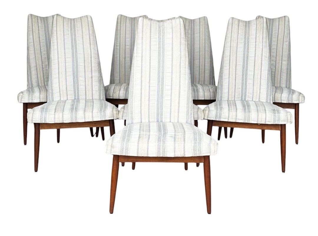 Style of Jens Risom, Mid Century Dining Chairs: Style of Jens Risom, Mid Century Dining Chairs. 41.5"H x 23"W x 24"D Seat: 18"H x 17.5"D