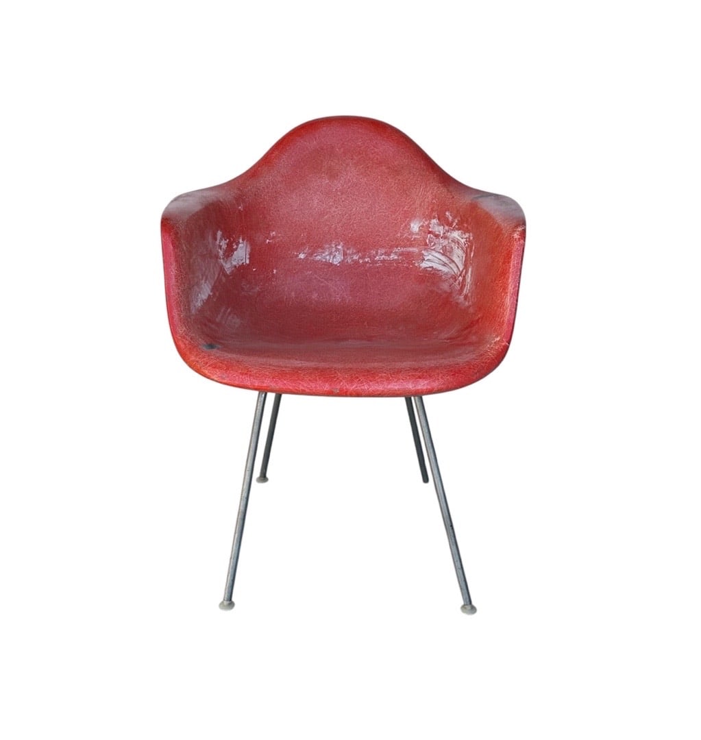 Charles & Ray Eames for Herman Miller, Two-Tone Fiberglass Chair: Charles & Ray Eames for Herman Miller, Two-Tone Fiberglass Chair. 31.5”H x 25”W x 23”D Seat: 19”H x 18”D