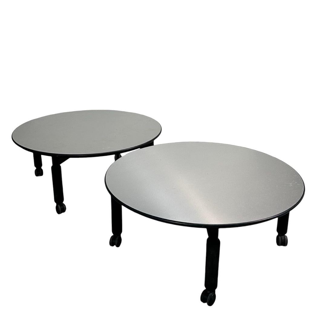 Brian Kane for Knoll, Coffee Table Black Rubber and Aluminum, 1980s (1 of 6)