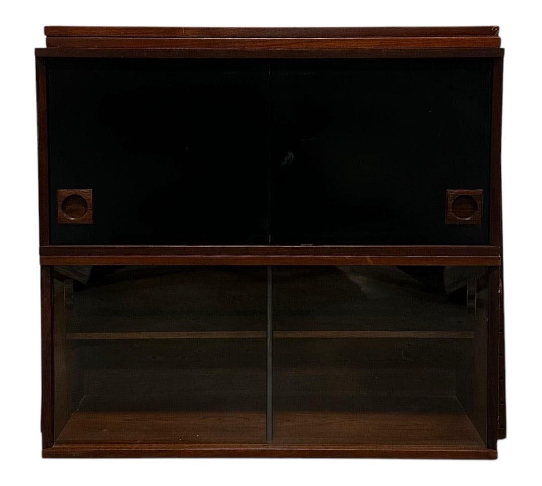 Danish Style, Walnut Floating Shelving System, 1960s (1 of 7)