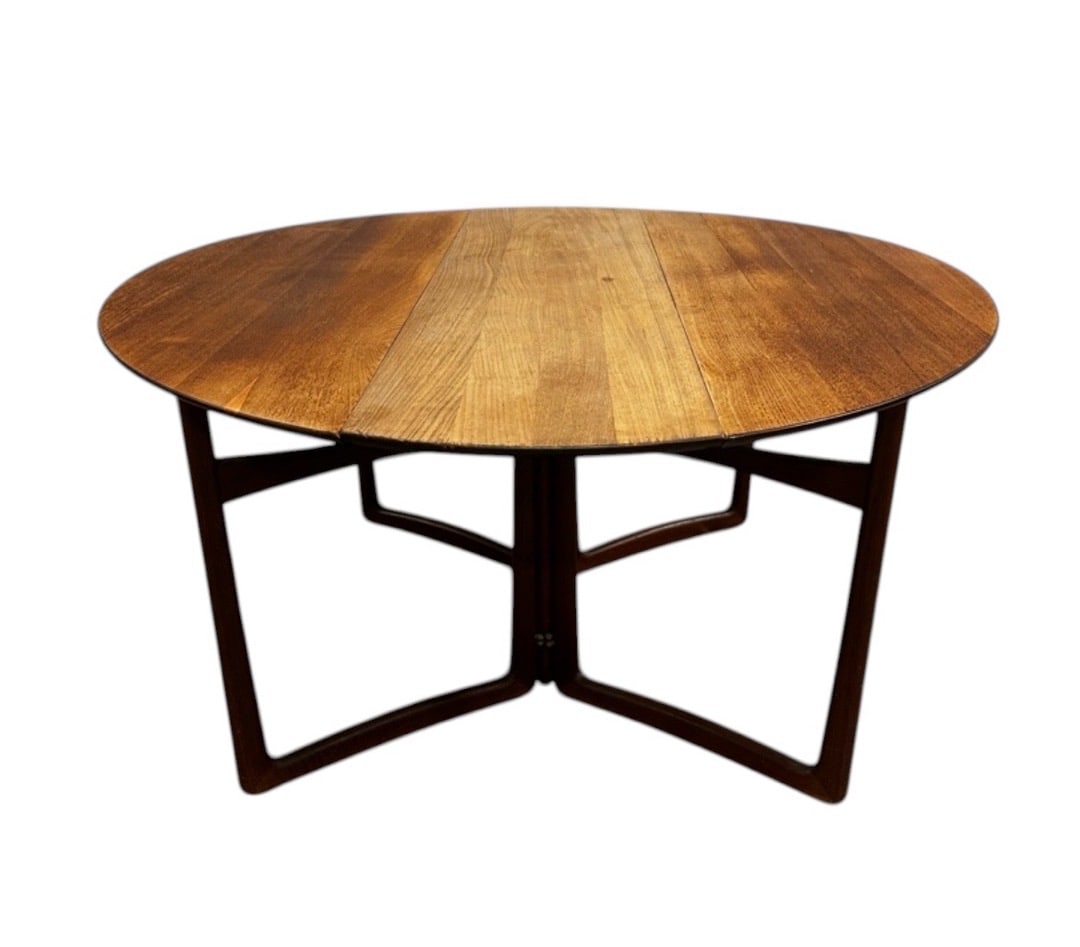 Peter Hvidt & Orla Molgaard Nielsen for France & Son, Teak Drop Leaf Dining Table #A35, Denmark (1 of 3)