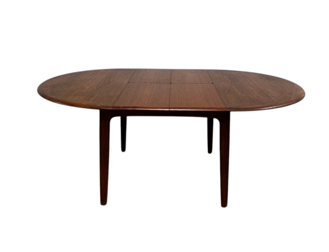 Teak Dining Table w/3 Leaves by Henning Kjaernulf, 1960s (1 of 3)