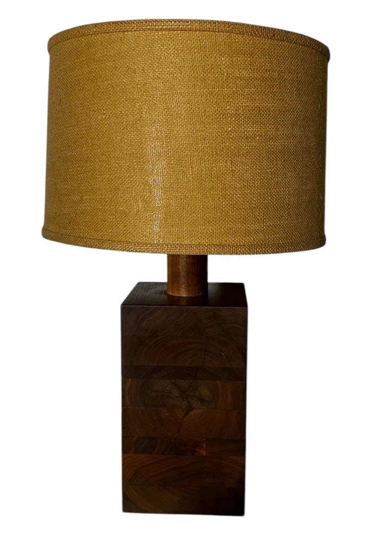 Danish Style, Carved Wood Table Lamp (1 of 7)