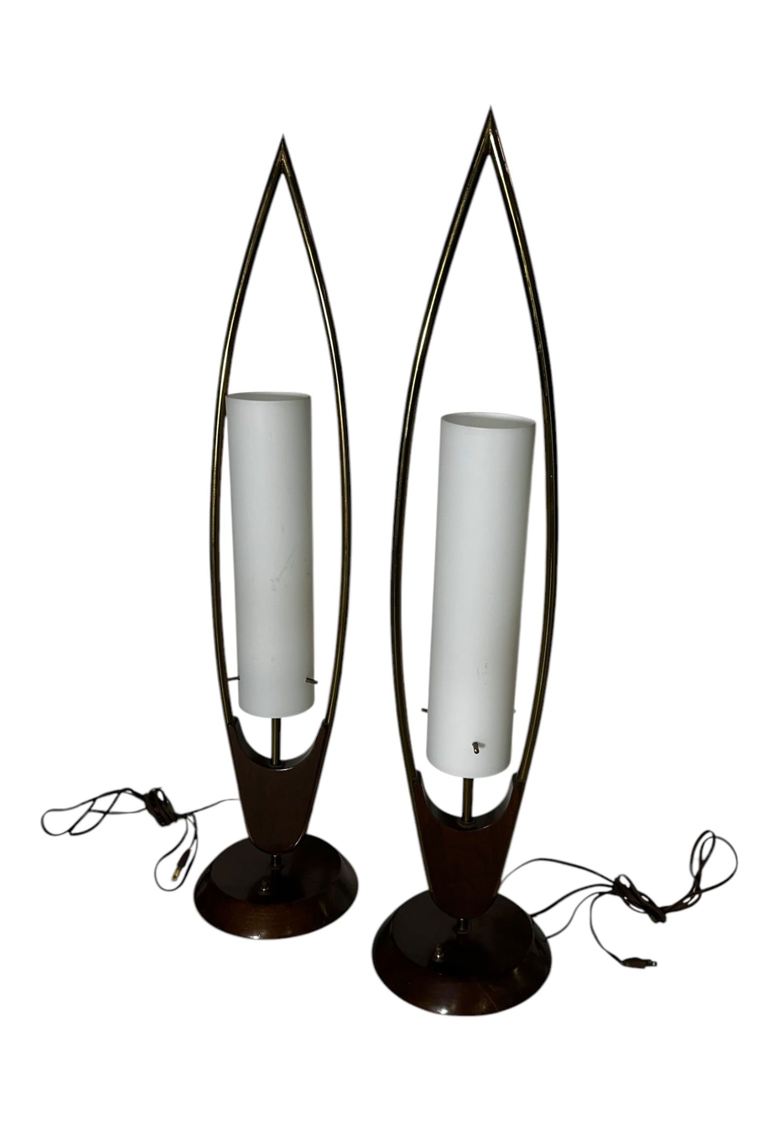 Mid-Century Style, Brass and Walnut Table Lamps (1 of 7)