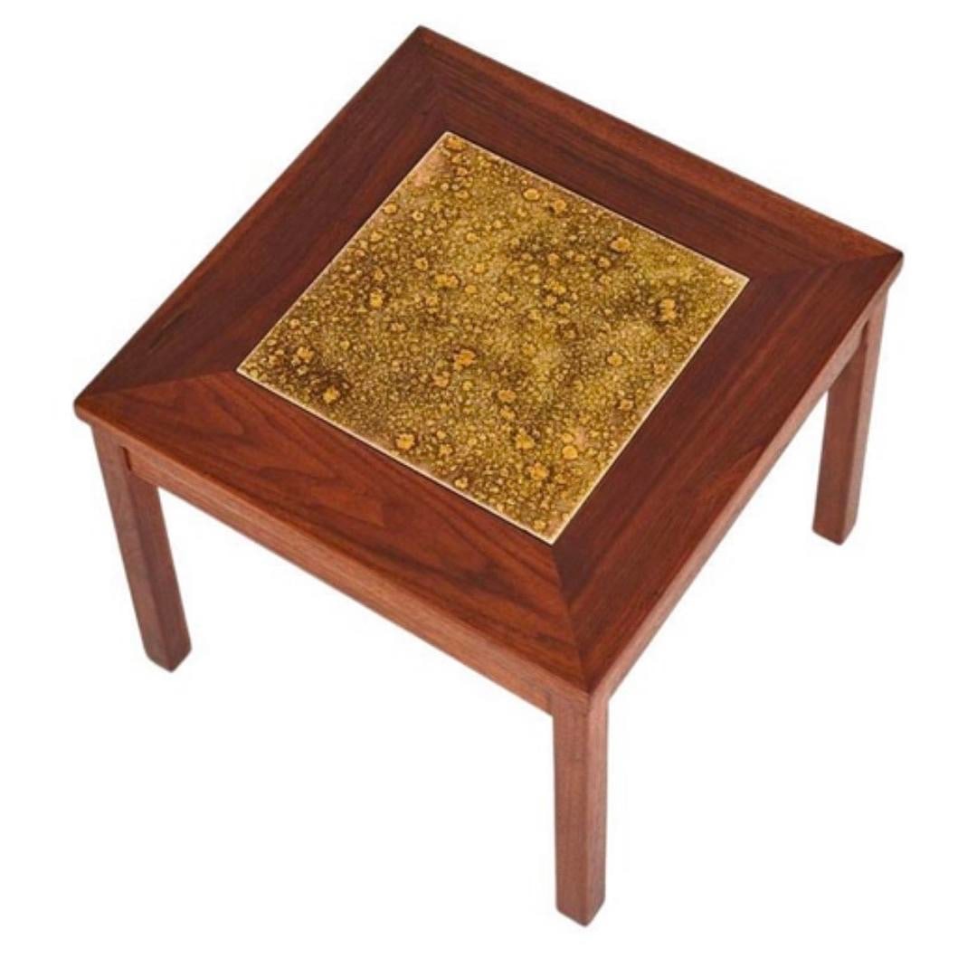 Brown Saltman forJohn Keal, Walnut and Copper Side/End Table, 1960s (1 of 6)