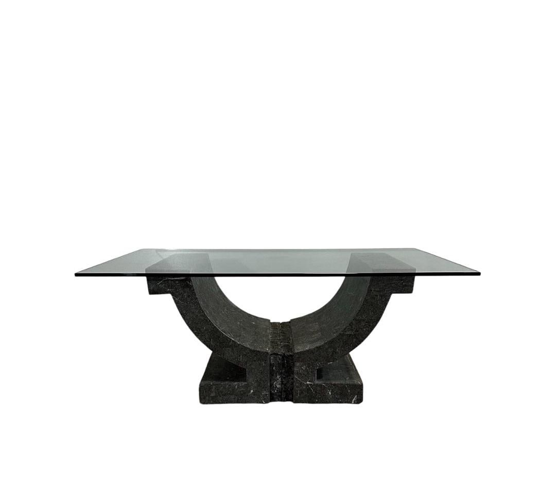 Graphic Tessellated Marble Coffee Table (1 of 5)