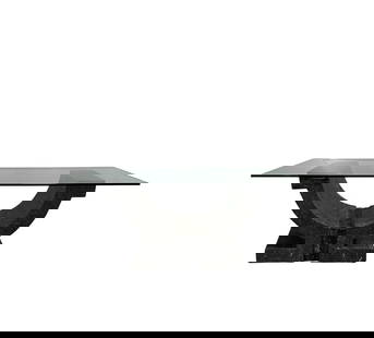 Graphic Tessellated Marble Coffee Table: Graphic Tessellated Marble Coffee Table. 16.5"H x 30.25"W x 14.25"D