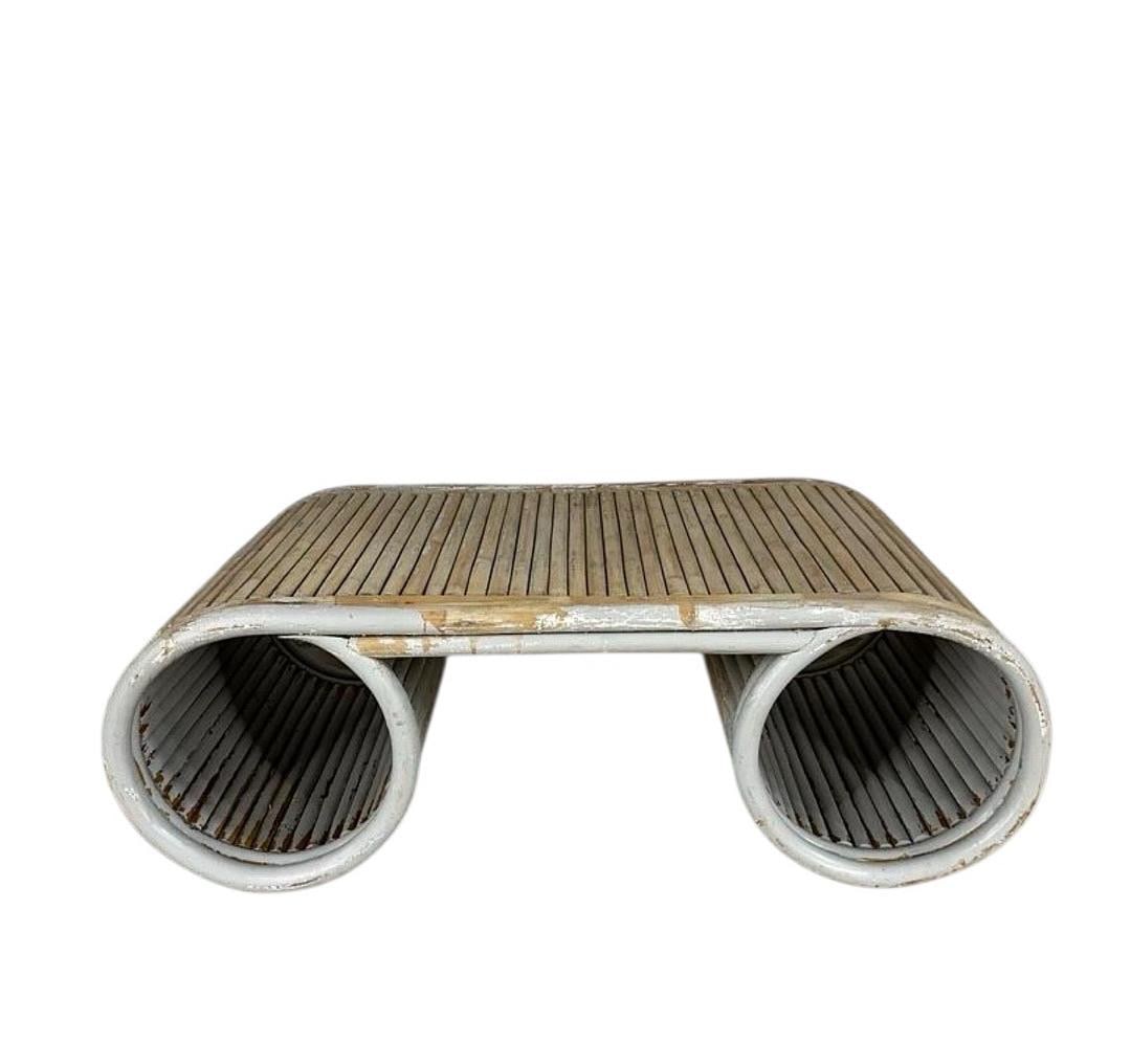 Large Bamboo Rattan Coffee Table (1 of 7)