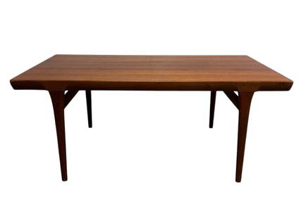 Johannes Andersen for Westnofa, Teak Extendable Dining Table, Norway, 1960s: Johannes Andersen for Westnofa, Teak Extendable Dining Table, Norway, 1960s. 29&rdquo;H x 66&rdquo;W (w/ leaves 120&rdquo;) x 35.5"D