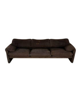 Vico Magistretti for Cassina, Maralunga Sofa, 1990s: Vico Magistretti for Cassina, Maralunga Sofa, 1990s. 28.5"H x 94.5"W x 34.25"D, Seat: 16"H x 24"D