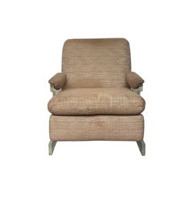 Vladimir Kagan, Reclining Chair w/ Lucite Arms: Vladimir Kagan, Reclining Chair w/ Lucite Arms. 33"H x 29"W x 29"D, Seat: 19"H x 21.5"D