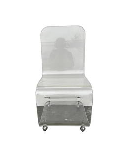 Style of Charles Hollis Jones, Lucite Desk/Side Chair: Style of Charles Hollis Jones, Lucite Desk/Side Chair. 33"H x 16"W x 20"D, Seat: 17"H x 15"D