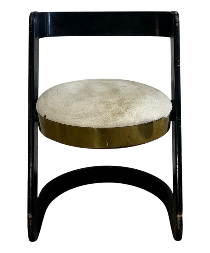 Willy Rizzo for Mario Sabot, Side Chair, Italy, 1970s: Willy Rizzo for Mario Sabot, Side Chair, Italy, 1970s. 27.25"H x 19.5"W x 19.5"D, Seat: 18"H x 16"D