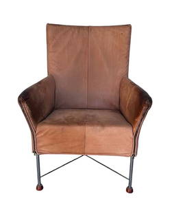 Gerard Van Ben Berg for Montis, "Charly" Armchair, Netherlands, 1980s: Gerard Van Ben Berg for Montis, "Charly" Armchair, Netherlands, 1980s. 38.5"H x 28.5"W x 27.5"D, Seat: 18"H x 18"D