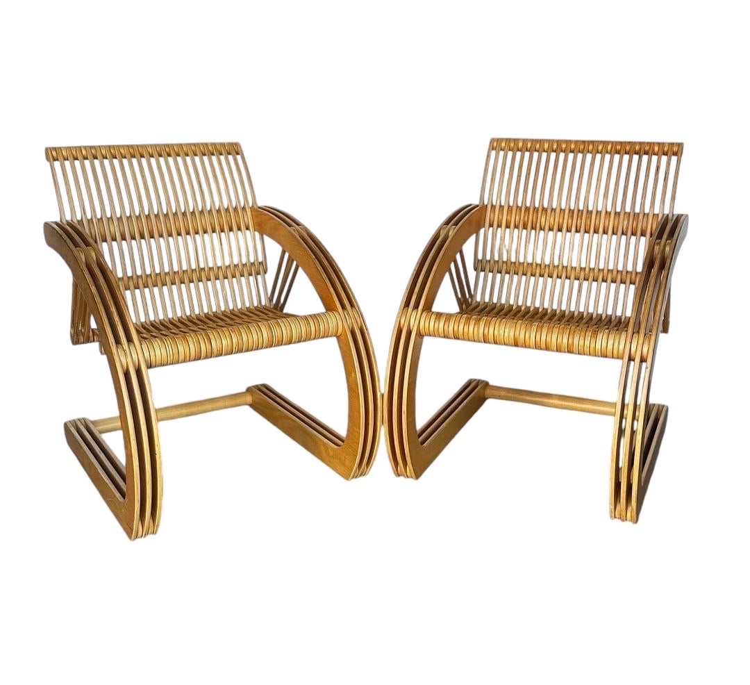 Post-Modern Style, Sculptural Bent Oak Chairs (1 of 7)