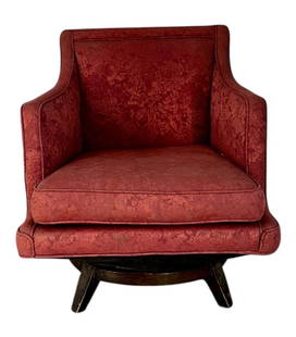 Edward Wormley for Dunbar, Swivel Lounge Chair: Edward Wormley for Dunbar, Swivel Lounge Chair. 29"H x 27.5"W x 32"D, SEat: 15.5"H x 23.75"D