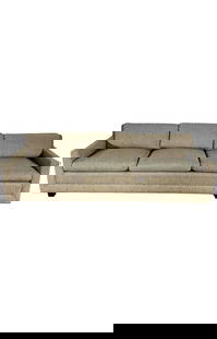 Ward Bennett, Parlor Sofa on Walnut Legs: Ward Bennett, Parlor Sofa on Walnut Legs. 28"H x 84"W x 33.5"D, Seat: 18.5"H x 20.5"D