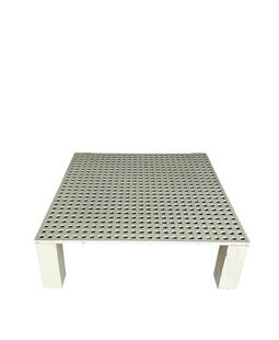 Mid-Century Style, Pegboard Coffee Table: Mid-Century Style, Pegboard Coffee Table. 16"H x 50.25"W x 50.25"D