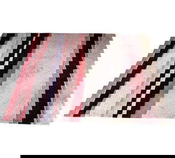 Paul Wieland, Custom Acrilan Woven Rug, 1970s: Paul Wieland, Custom Acrilan Woven Rug, 1970s. 94"W x 120"D