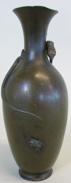 Japanese Meiji Bronze Vase, Maruki Company (1 of 5)