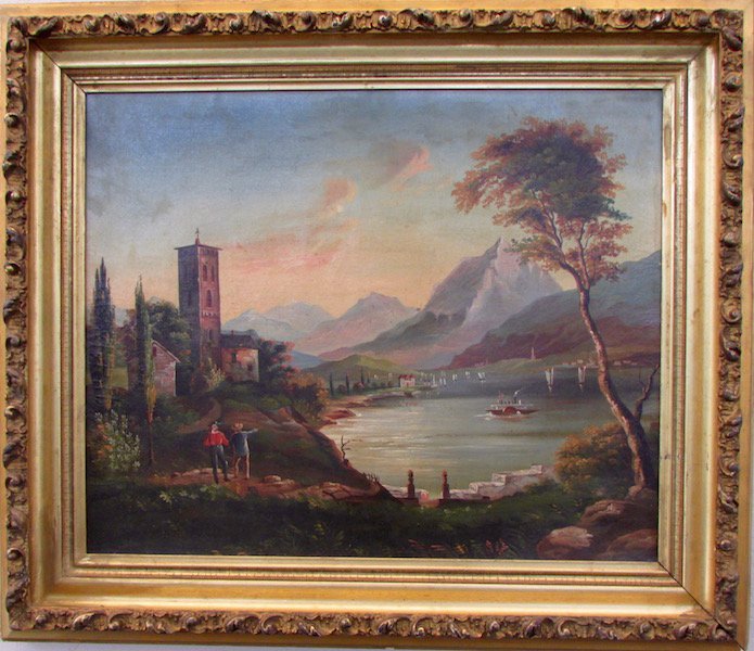 19th C. Hudson River School Oil. (1 of 3)
