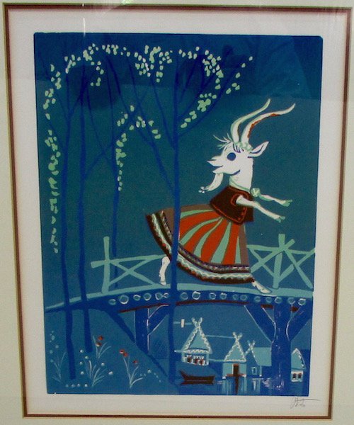 V. I. Babin Silkscreen "The Goat"  1989 (1 of 2)