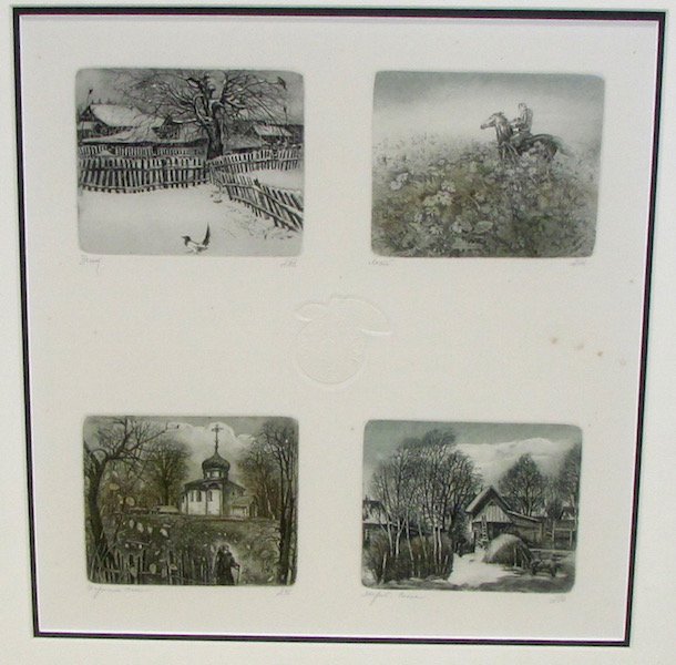 Alexander Vetrov, 2 Etchings of the Four Seasons (1 of 7)