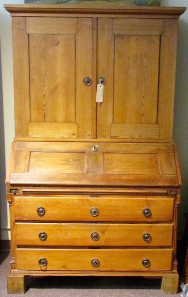 18th C. Northern European Pine Secretary Bookcase (1 of 3)