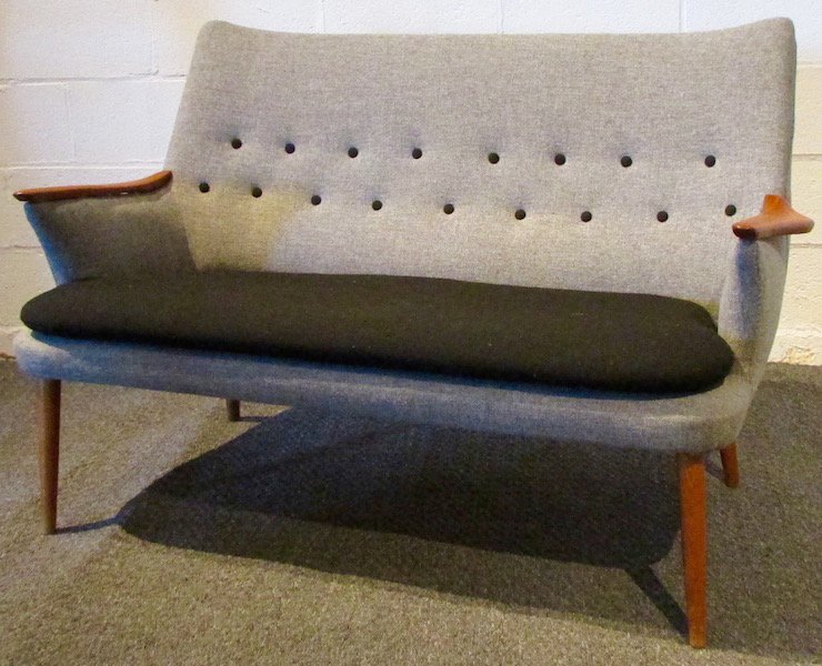 Danish Teak Loveseat. (1 of 7)