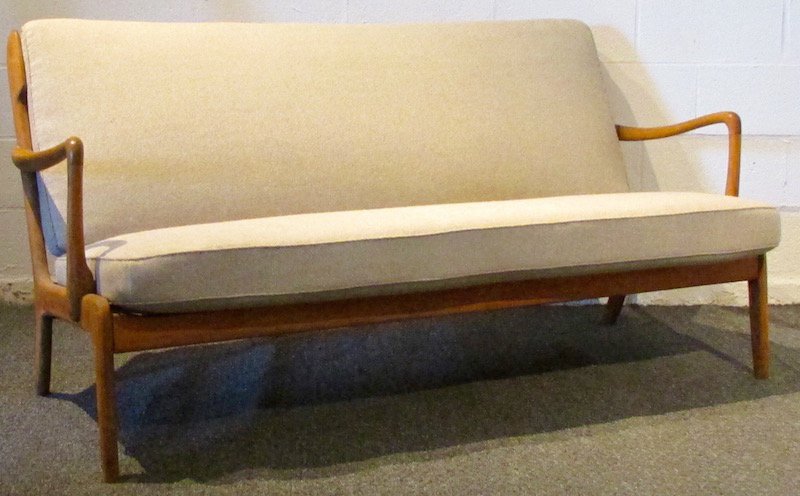 Danish Oak Upholstered 1970's Sofa (1 of 7)