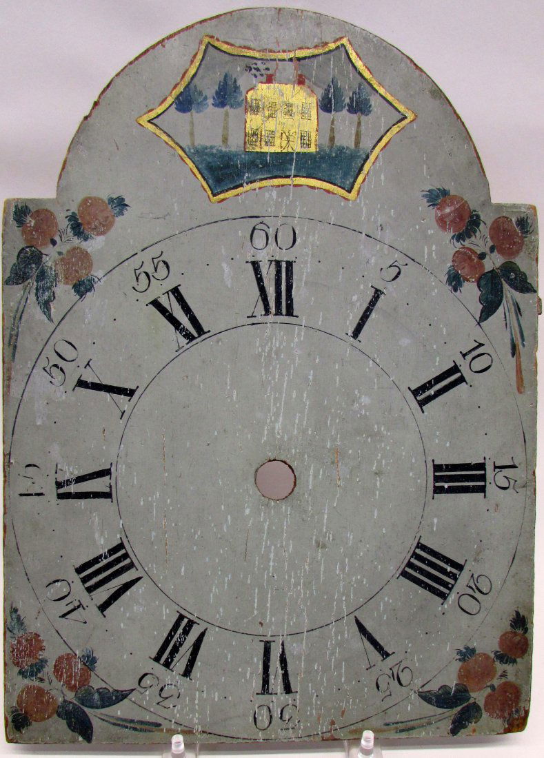 Painted 18th Century Clock Face (1 of 2)