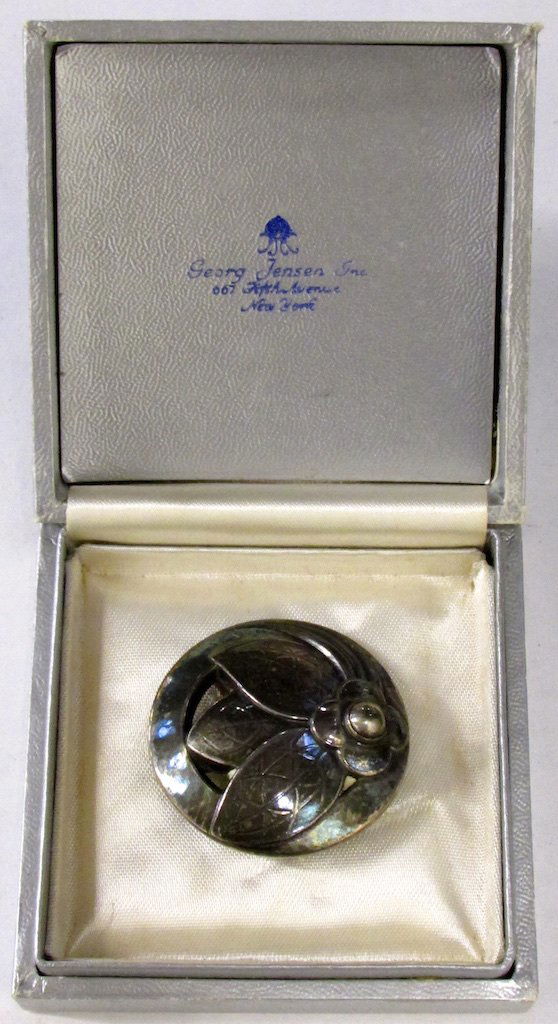 Georg Jensen Sterling Brooch #127 in Original Box (1 of 3)