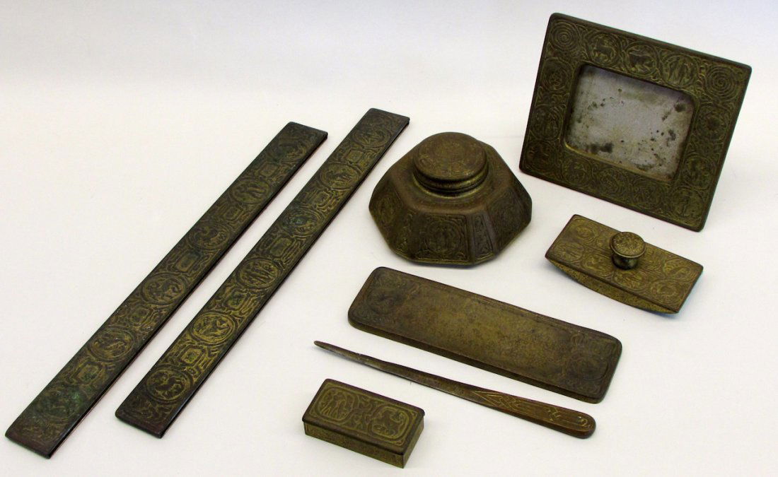 Tiffany Studios Zodiac Pattern 8 Pc. Desk Set (1 of 3)