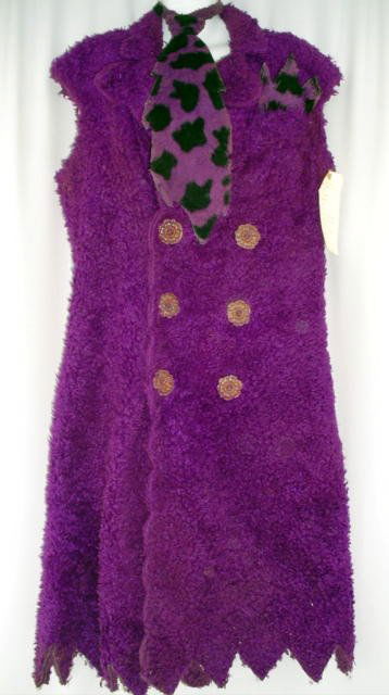Keith Rockhard (John Taylor): Keith Rockhard's shaggy purple faux fur costume with purple tie with black dots, screen seen 68838. Condition: Good