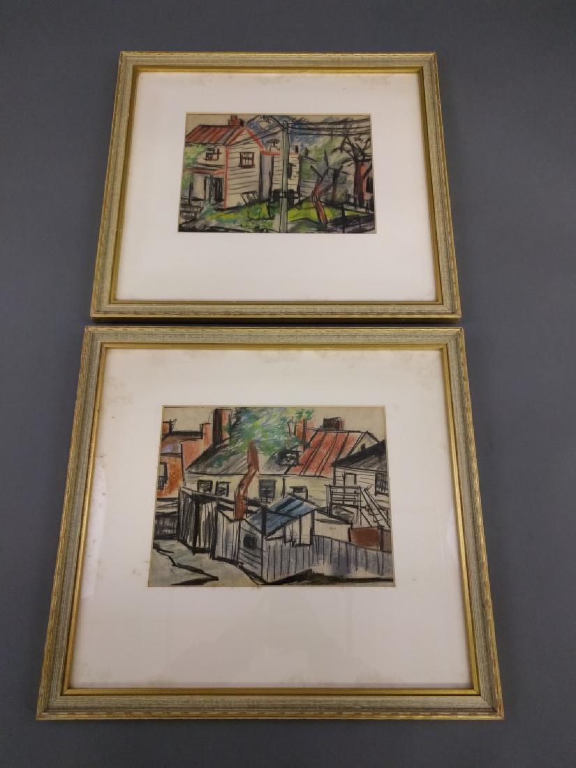 Framed and matted drawings (1 of 2)