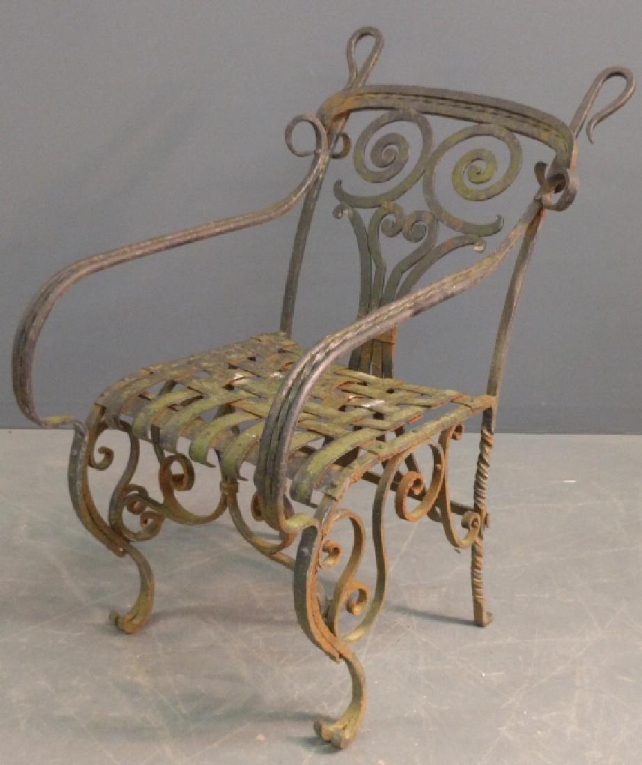 Wrought iron armchair (1 of 2)
