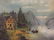 Oil on Canvas of Fishermen with Landscape - 2